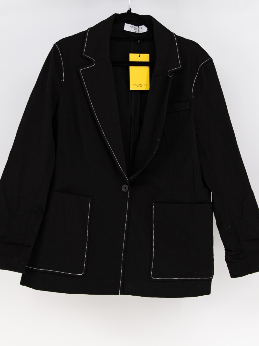 M.M. LaFleur Grenville Jacket Contrast Stitch Better Than Denim Blazer Jacket 14